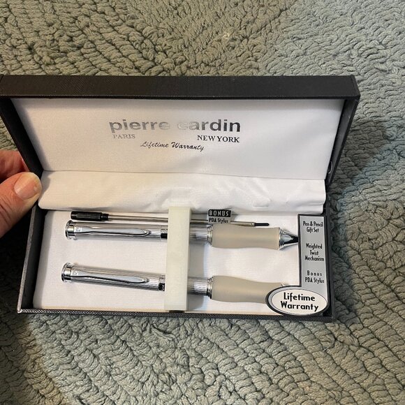 Pierre Cardin Other - Vintage Pierre Cardin Pen Pencil and Stylus Ribbed Metal & Rubber grip